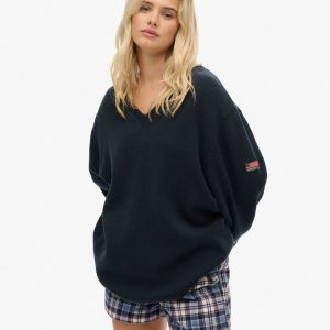 Oversized V Neck Jumper