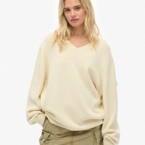 Oversized V Neck Jumper