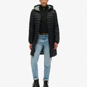 Hooded Fuji Lite Mid Length Padded Jacket