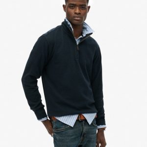 Ribbed Half Zip Jumper
