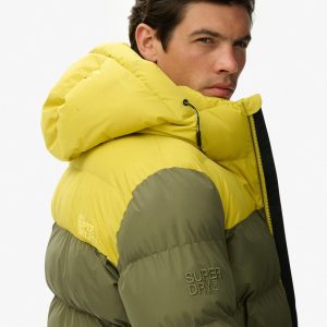 Colourblock Hooded Puffer Jacket