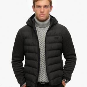 Hooded Storm Knit Hybrid Jacket