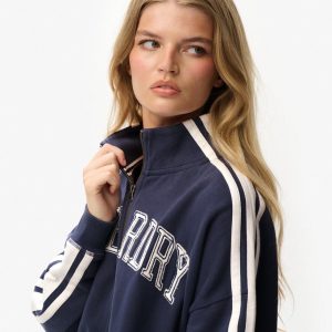 Athletic Essentials Applique Loose Zip Track Top