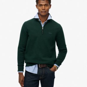Wool Blend Half Zip Jumper