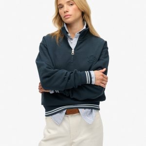 Country Club Embossed Half-Zip Jumper