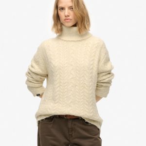 Cable Roll Neck Jumper