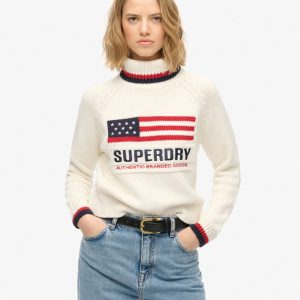 Americana Roll Neck Knit Jumper