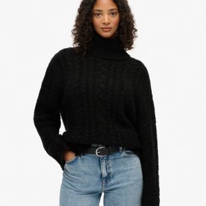 Cable Roll Neck Jumper
