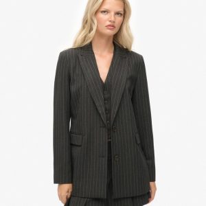 Pinstripe Boyfriend Blazer